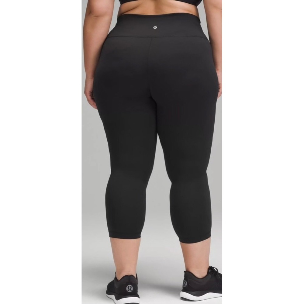 Lululemon Womens Leggings 18 Black Wunder Train High-Rise Crop 21 Activewear